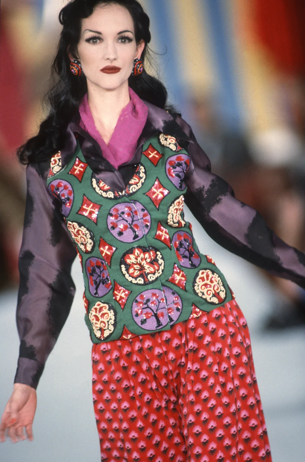 Todd Oldham F/W 1992 beaded tree vest — JAMES VELORIA